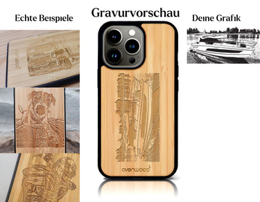 INDIVIDUELL iPhone 15 Pro Bambus-Kunststoff
